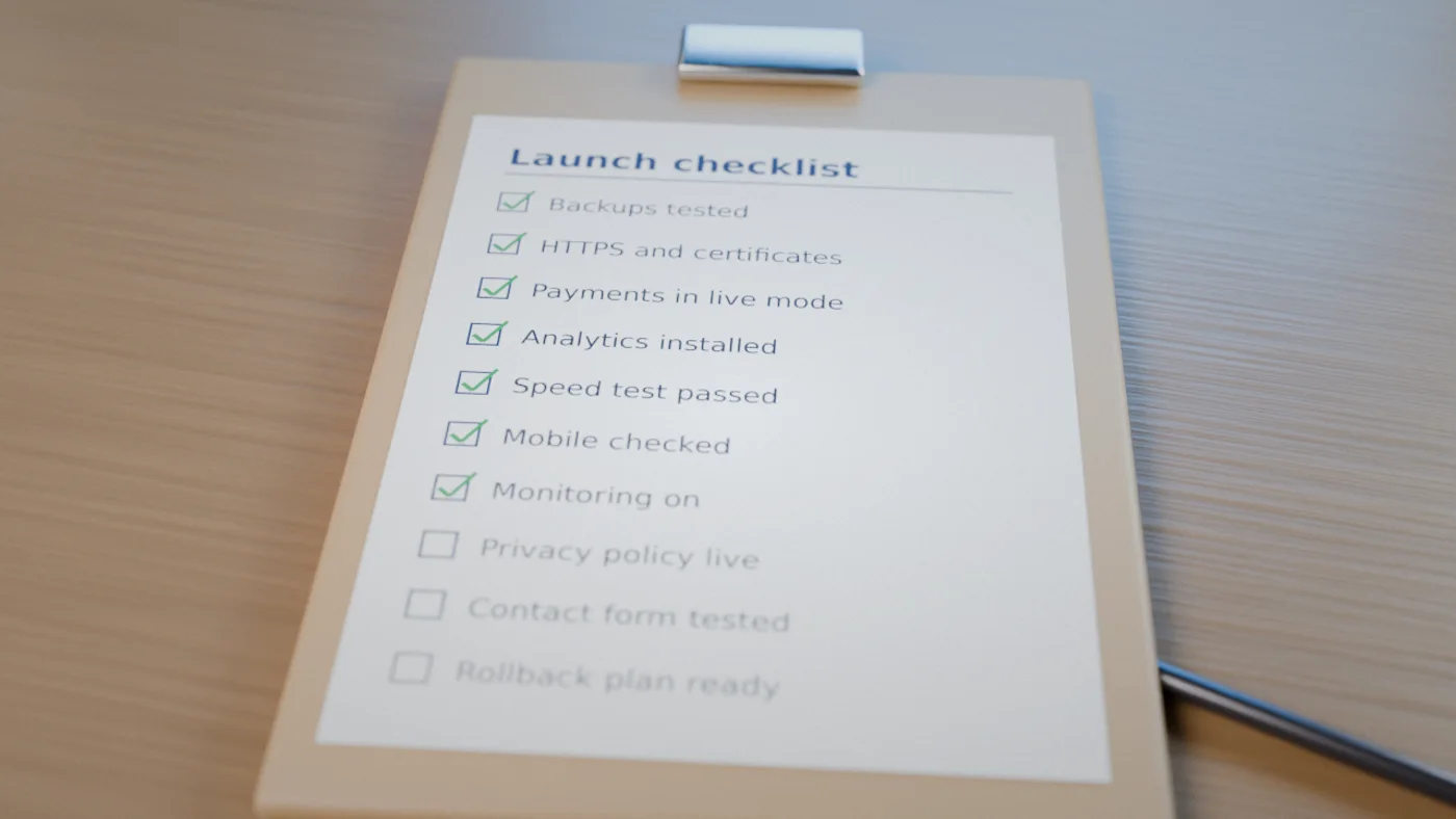 A clipboard with a checklist