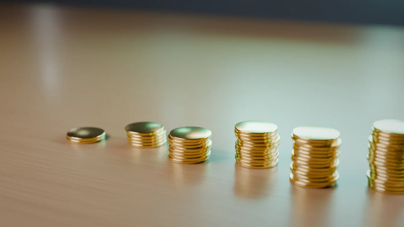 A stack of coins
