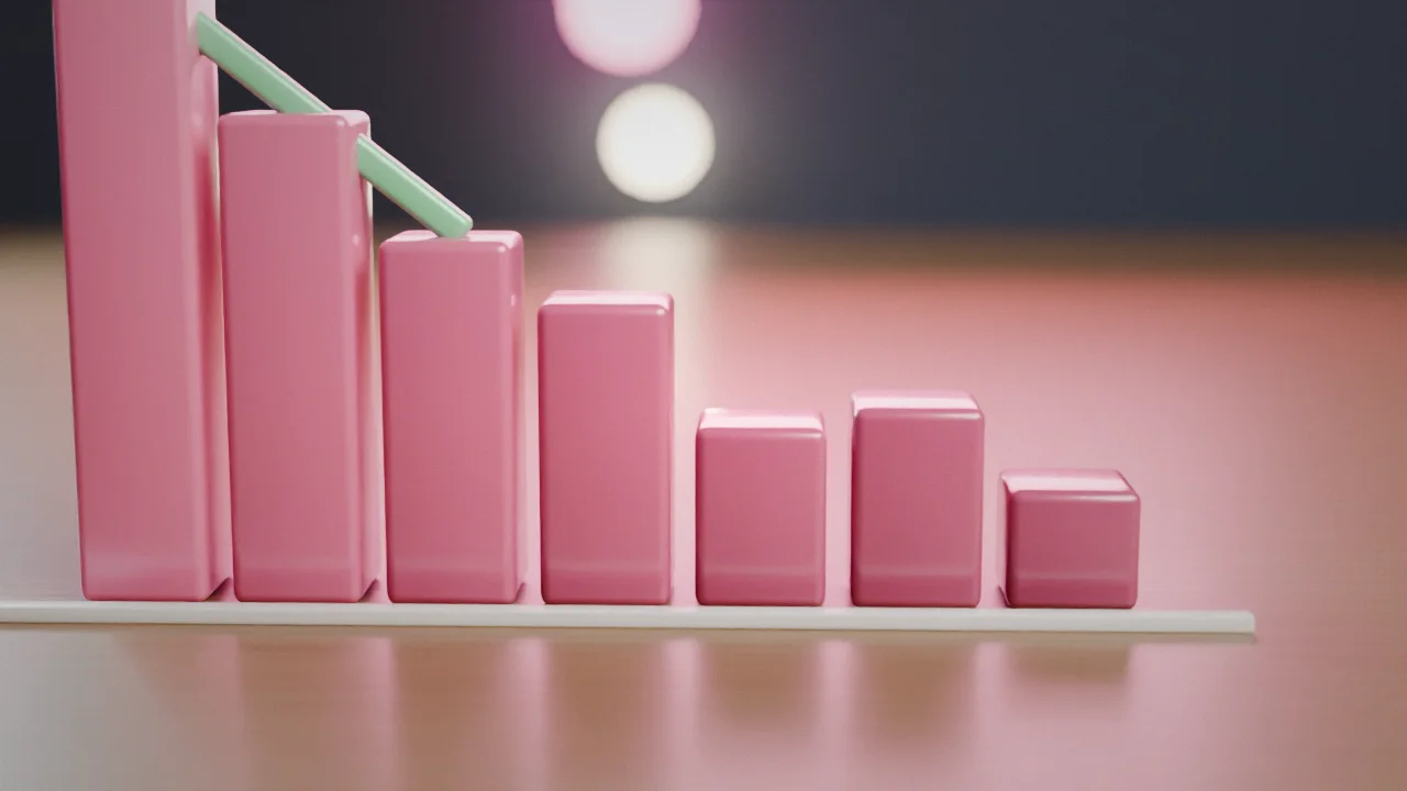 Funnel illustration showing performance improving conversion on a blue gradient
