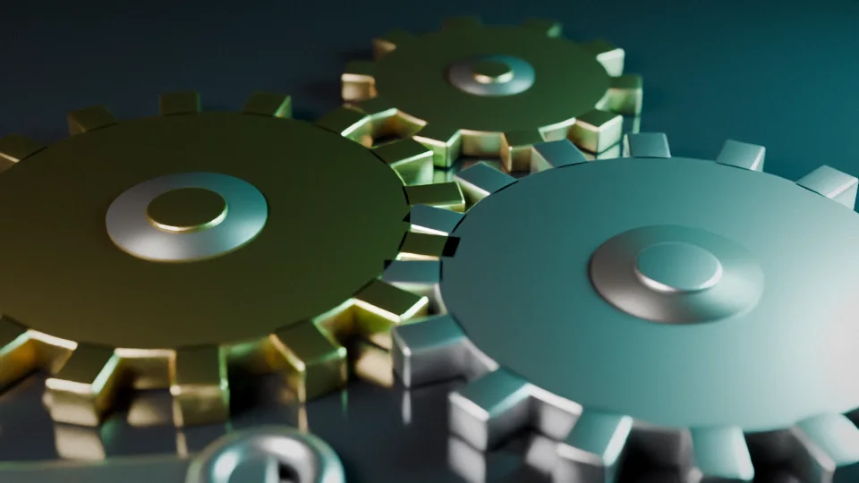Interlocking gears, representing automation and maintenance