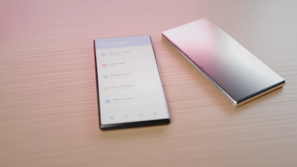 A smartphone showing an app