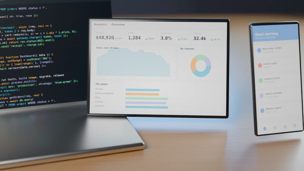 Mobile and desktop devices running CodeLuma applications